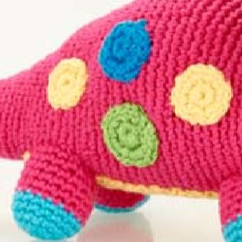 Dinosaur Rattle Dippi Pink, 2 of 2