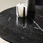 Black Marble Round Low Coffee Table Side Table, thumbnail 7 of 9