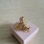 Maroon Pearl Meenakari Gold Ring, thumbnail 4 of 9