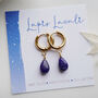 Lapis Lazuli Hoop Earrings, thumbnail 2 of 12