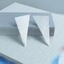 Sterling Silver Obtuse Stud Earrings, thumbnail 1 of 3