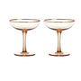 Champagne Coupe Rose Gold Set Of Two, thumbnail 2 of 3