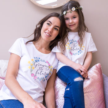 Growing The Future Mummy And Me T Shirt Set, 2 of 7