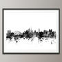 Newcastle Skyline Cityscape Black And White, thumbnail 3 of 6