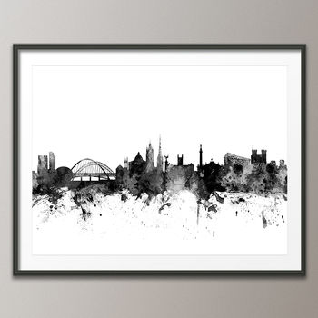 Newcastle Skyline Cityscape Black And White, 3 of 6