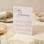 Wedding Cake Sign A4 Foamex Sign Modern Minimal Script, thumbnail 1 of 5