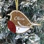 Personalised Robin Christmas Tree Decoration, thumbnail 1 of 4