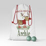 Whimsical Reindeer Christmas Sack, thumbnail 1 of 4