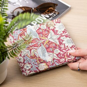 Permit Cover In William Morris Strawberry Thief Plum, 5 of 6