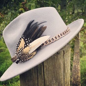 Feather Hair Clip Burnt Orange Reeves Pheasant 'Millie', 5 of 6