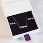 Bride 'Mrs' Gift Set | Earrings And Necklace, thumbnail 5 of 8