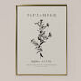 Birth Flower Wall Print 'Aster' For September, thumbnail 7 of 12