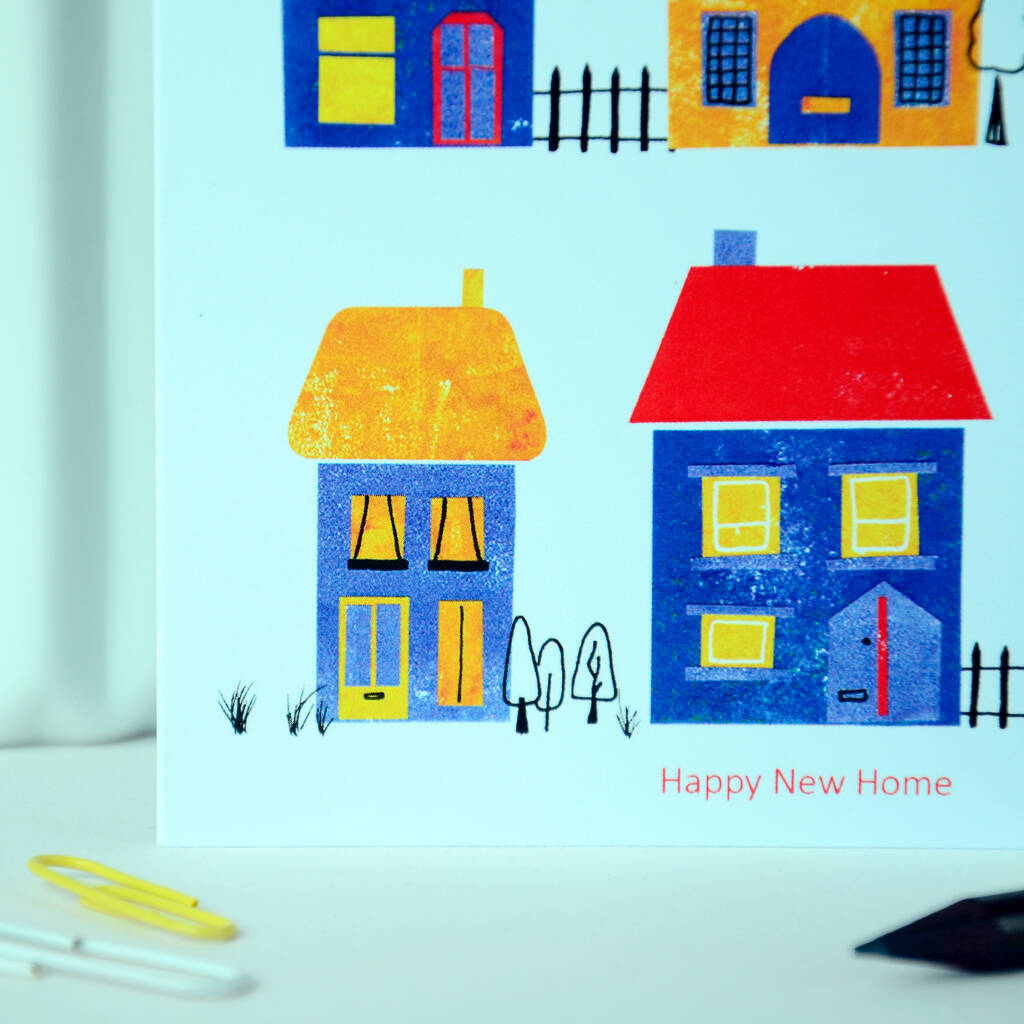 Happy New Home Card By Fiona Clabon Illustration | notonthehighstreet.com