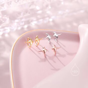 Sterling Silver Piercing Free Manta Ray Ear Cuff, 7 of 12