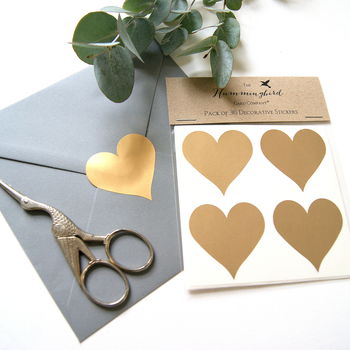Gold Heart Decorative Stickers, 4 of 6