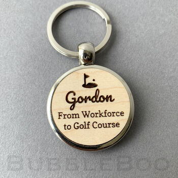 Personalised Golf Retirement Gift Keyring, 5 of 10