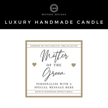 Mother Of The Groom Personalised Candle Gift Set, 7 of 8