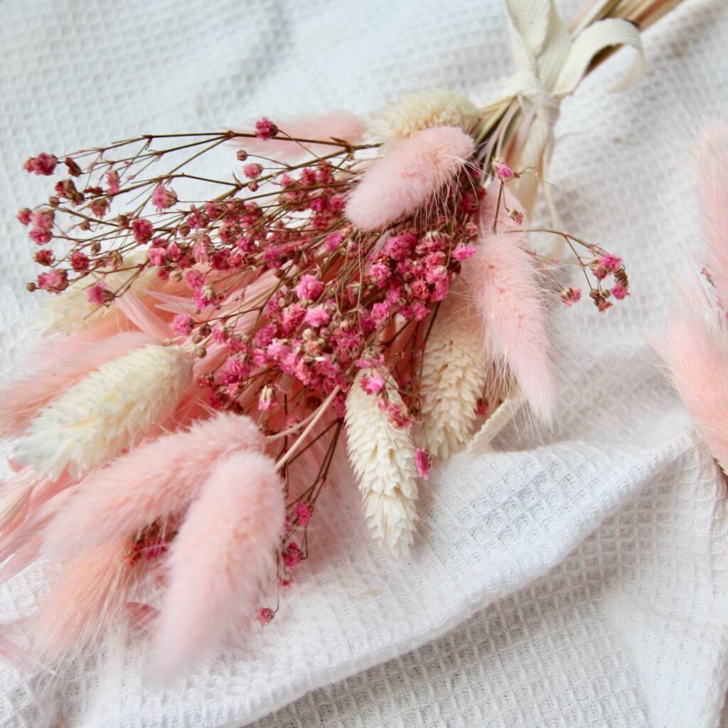 Pink Dried Flower Bouquet By Teppi