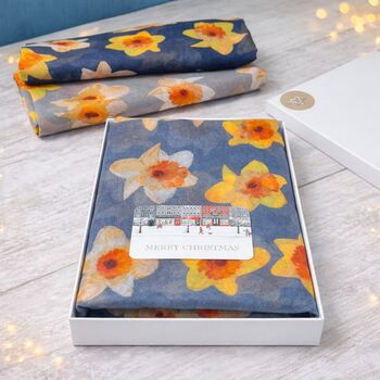 Daffodils Print Scarf, 4 of 7