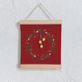 Christmas Wreath Banner Embroidery Kit, thumbnail 1 of 6