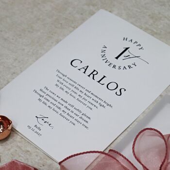 Luxury 1st Anniversary Card For Husband For Him Personalised Gift, 5 of 9