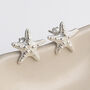 Sterling Silver Star Fish Studs, thumbnail 2 of 5