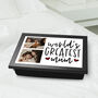 World's Greatest Mum Personalised Wooden Lap Tray, thumbnail 1 of 3