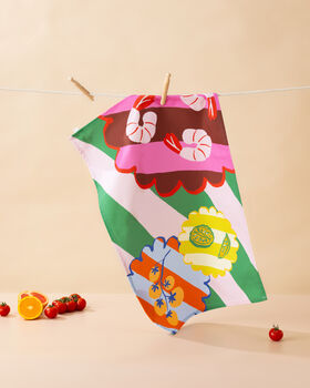 Prawn Kitchen Print Tea Towel, 2 of 3