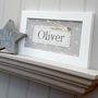 Personalised Baby Name Handpainted Framed Fabric Print, thumbnail 6 of 12