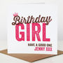Personalised Birthday Girl Card, thumbnail 1 of 2