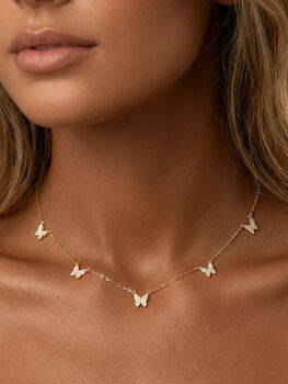 Gold Or Silver Butterfly Necklace, Women's Jewellery, 6 of 7