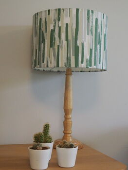 Abstract Green Lines Handmade Lampshade, 6 of 9
