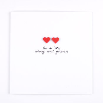 Lgbt Handmade You And Me Always And Forever Card Red, 3 of 5