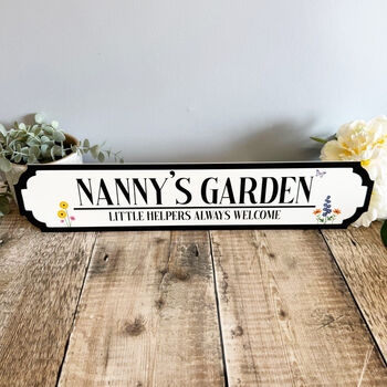 Personalised Floral Garden Sign For Home Decoration, 3 of 5