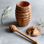 Olive Wood Honey Pot And Drizzler Set, thumbnail 1 of 4