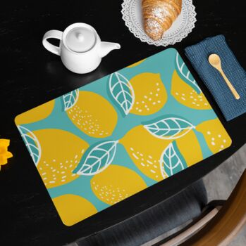 Placemats Featuring A Spanish Lemon Print, 2 of 2