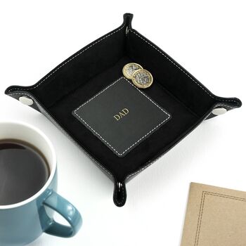 Personalised Dad's Luxury Black Valet Tray, 11 of 12