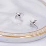 Sterling Silver Manta Ray Stud Earrings, thumbnail 6 of 10