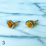 Tara Gold Stud Earrings, thumbnail 4 of 12