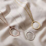 Personalised Fine Organic Hoop Necklace, thumbnail 4 of 6