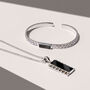 Maharani Men's Black Onyx Sterling Silver Cuff, thumbnail 2 of 6