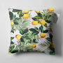 Cushion Cover With Lemons And Tropical Leaves Theme, thumbnail 5 of 7