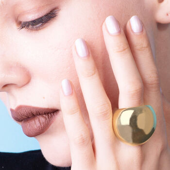 Gold Sphere Statement Ring, 2 of 7