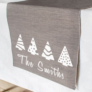 Personalised Christmas Tree Dining Table Runner, 2 of 4