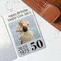 Personalised 50th Birthday Metal Wallet Card, thumbnail 3 of 7