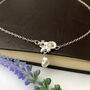 Sterling Silver Flower And Pearl Necklace, thumbnail 2 of 10