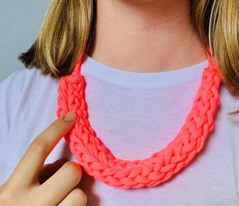 T Shirt Yarn Statement Necklace Four Colours, 4 of 6