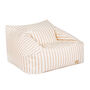 Armchair Beanbag In Twill Taupe Stripe, thumbnail 2 of 6