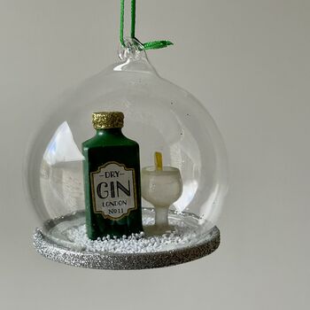 Xmas Gin And Tonic Dome Bauble, 4 of 4