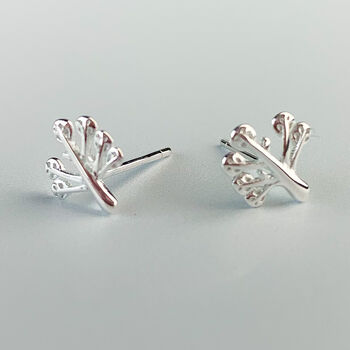 Sterling Silver Tree Stud Earrings, 4 of 6